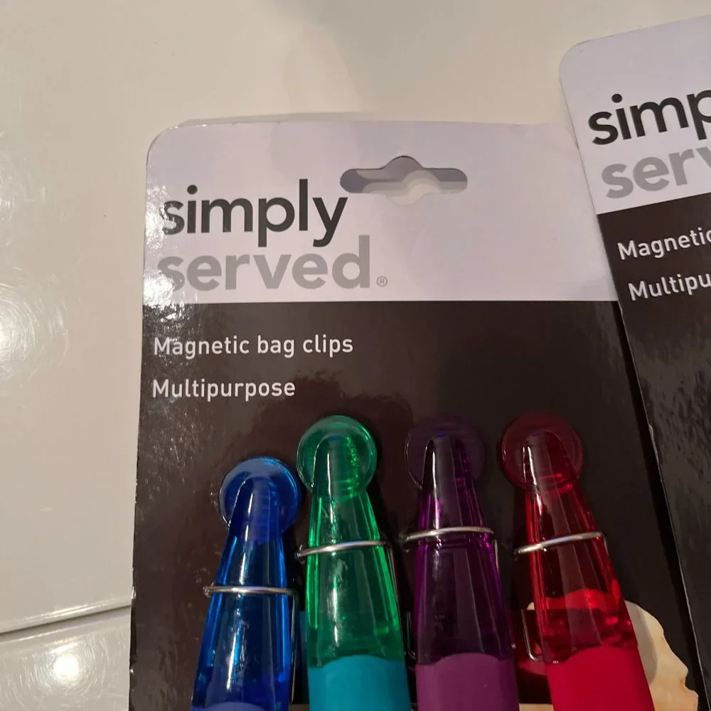 Magnetic Chip Clips (2‎ packs of 8 clips / total of 16 clips (new)